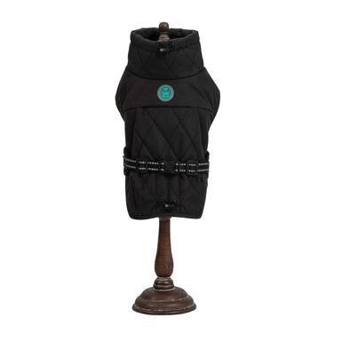 Freedog Oymyakon Negro Abrigo Impermeable con Arnés para perros