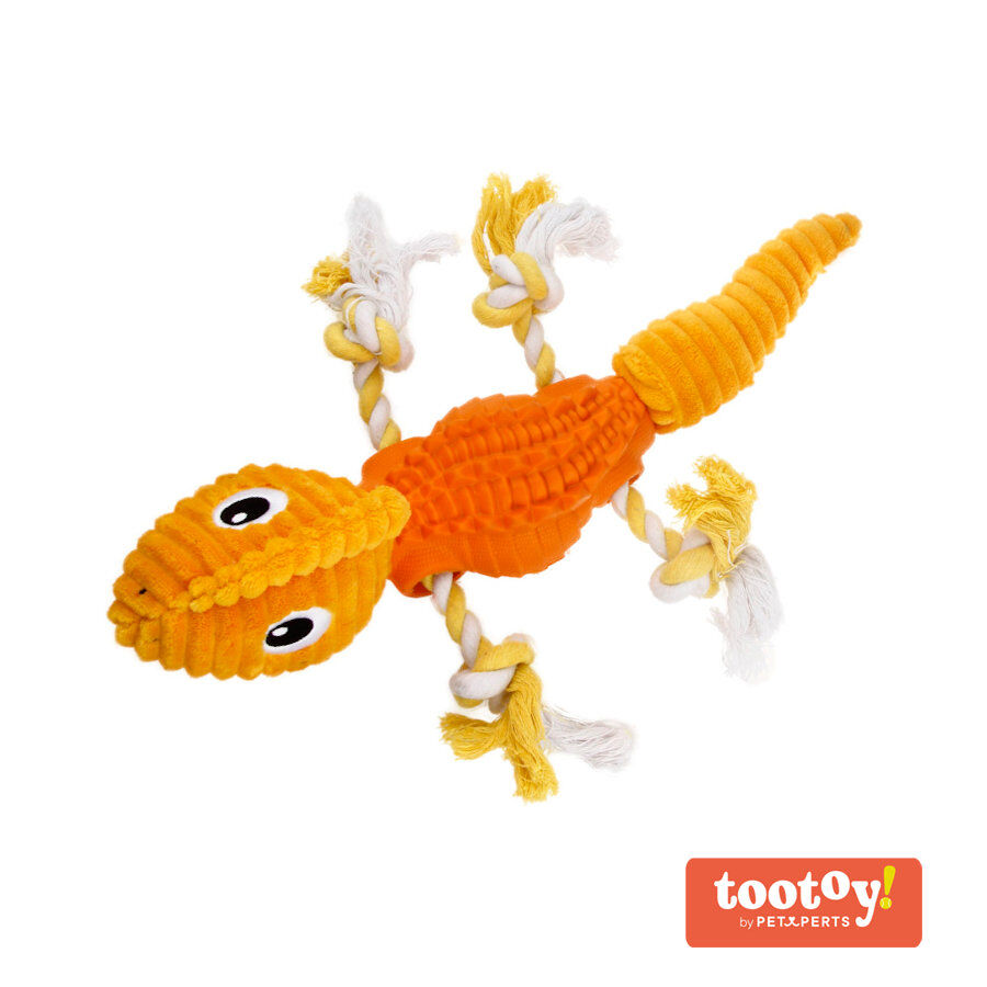 Tootoy! Stretch Salamander Cuddler peluche dispensador de snacks para perros