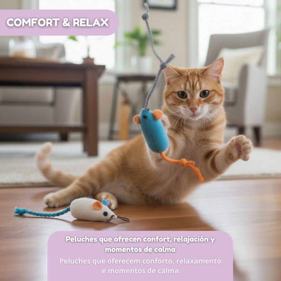 Tootoy! Ratón de Tela Colores Variados para gatos thumbnail