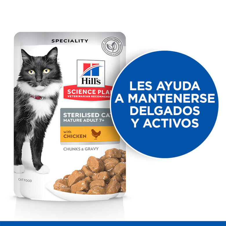 Hill&#039;s Science Plan Sterilised Mature Pollo en Salsa sobre para gatos thumbnail