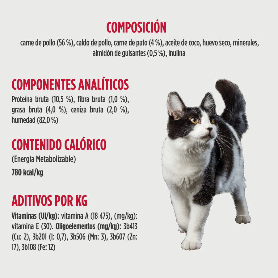 79 g Nulo Silky Mousse Pollo con Pato Sobres para gatos, , large Imagen numero 2