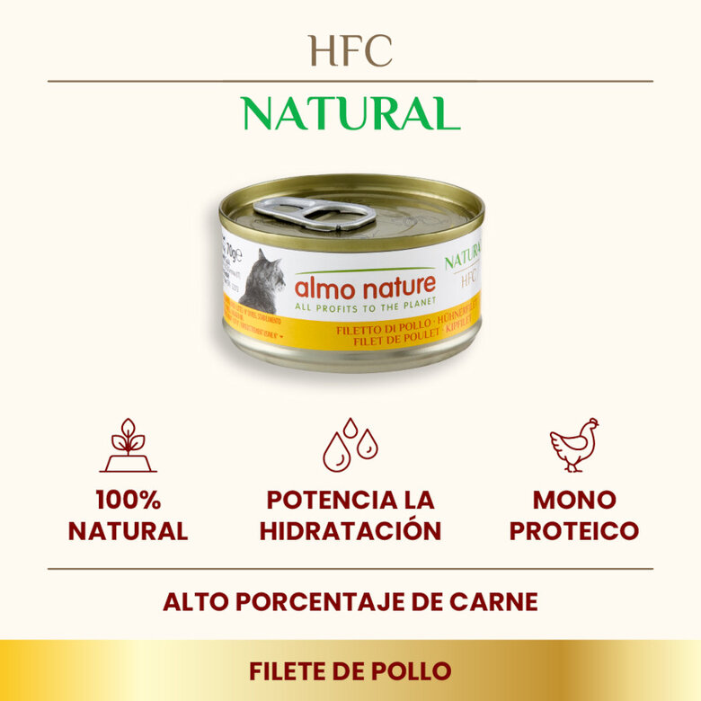 70 g Almo Nature HFC Natural Pollo lata para gatos ,  Imagen numero 2 70 g Almo Nature HFC Natural Pollo lata para gatos , , large Imagen numero 2