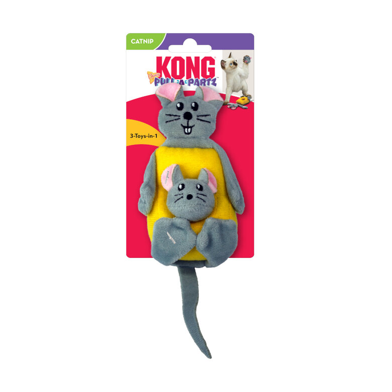Kong Pull-A-Partz Cheezy Ratón de Juguete para gatos, , large image number null