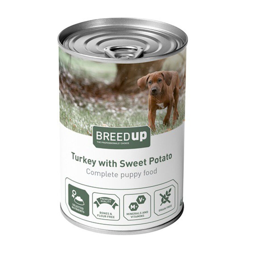 400 g Breep Up Puppy Pavo en gelatina lata para perros, , large Imagen numero 1