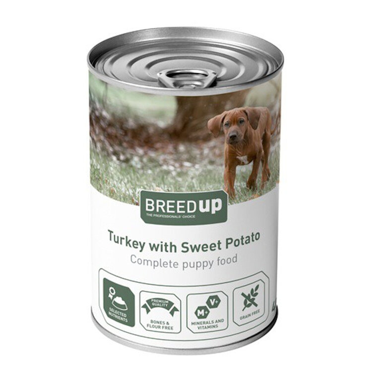 Breep Up Puppy Pavo en gelatina lata para perros, , large image number null