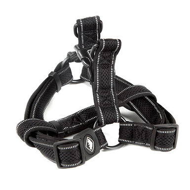TK-Pet Reflective Comfort Arnês Negro para perros 