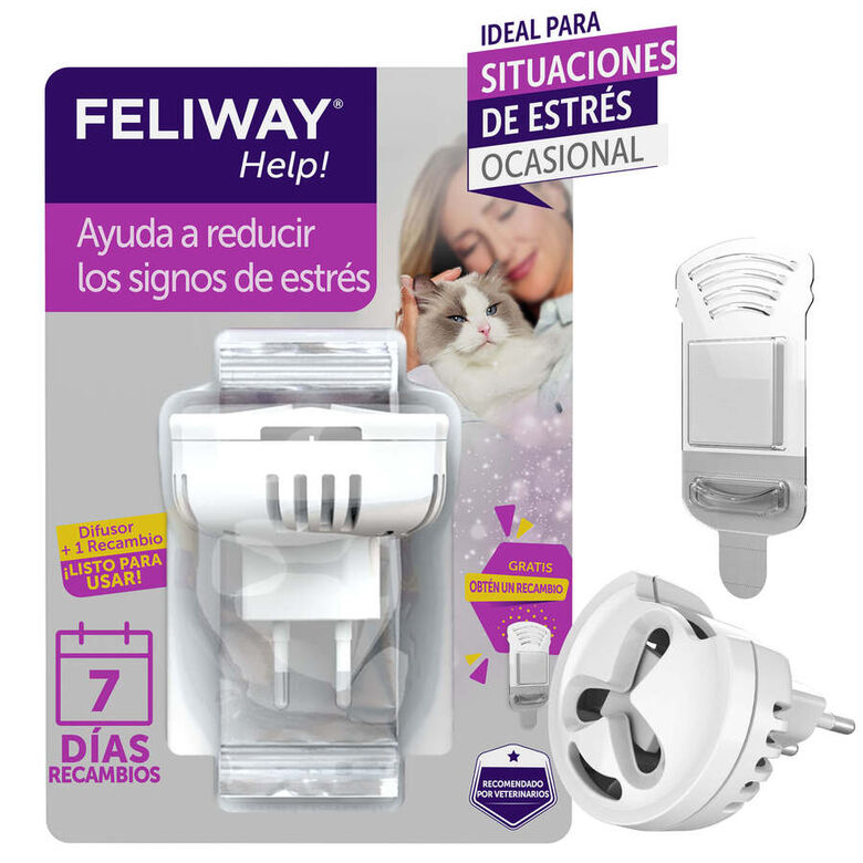 Feliway Help Difusor y Recambio con feromonas para el estrés ocasional thumbnail