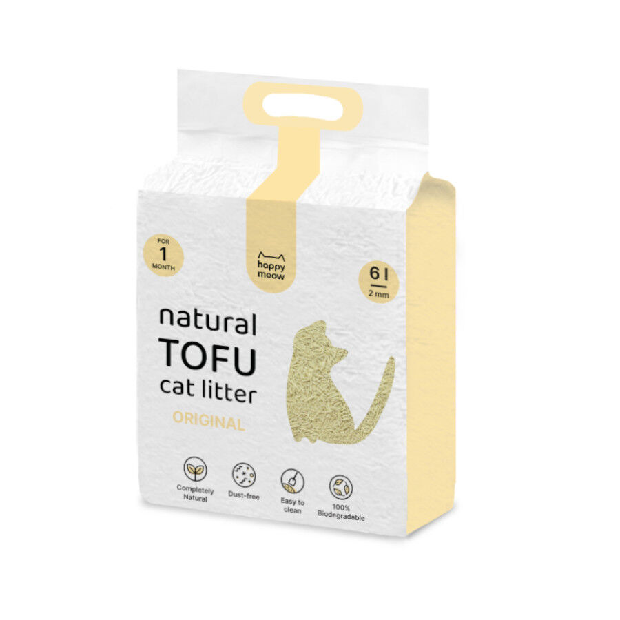 6 L Happy Meow Natural Tofu Aglomerantre Original para gatos, , large Imagen numero 5
