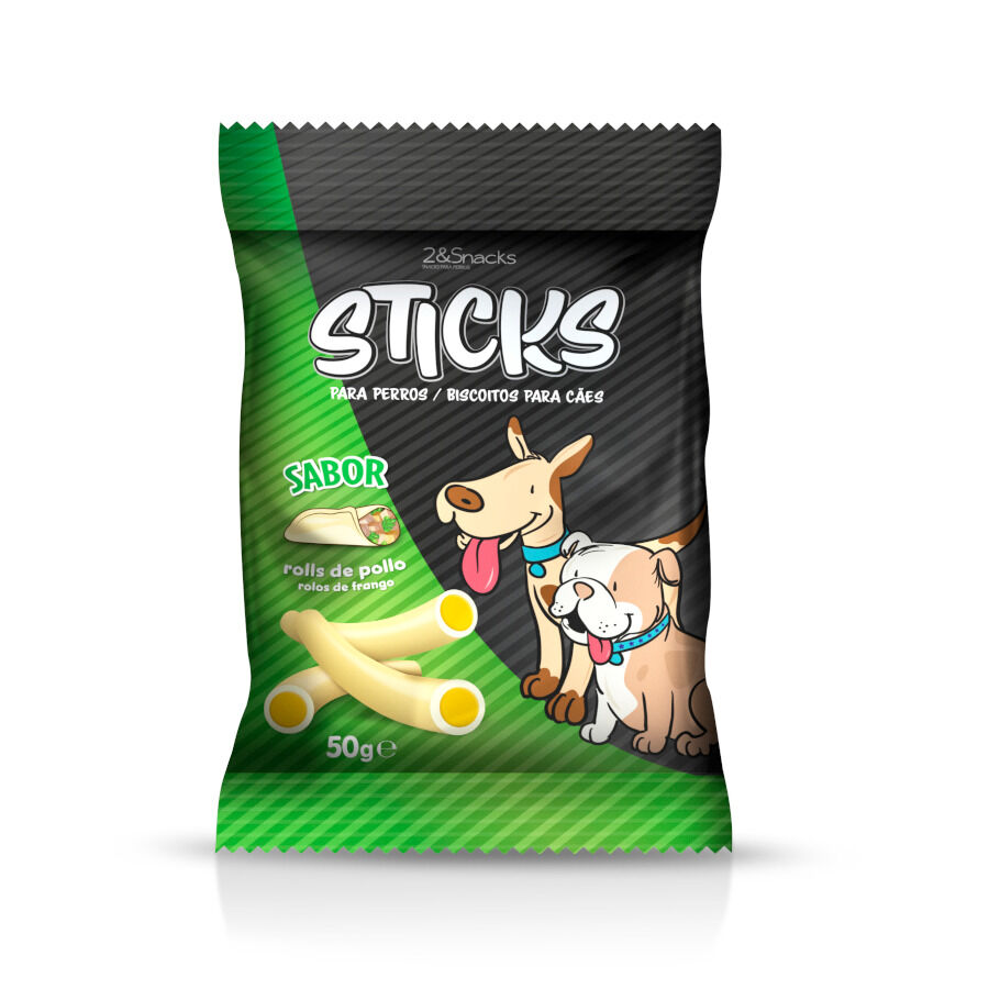 50 g 2&Snacks Sticks de Rolls de Pollo para perros, , large Imagen numero 1