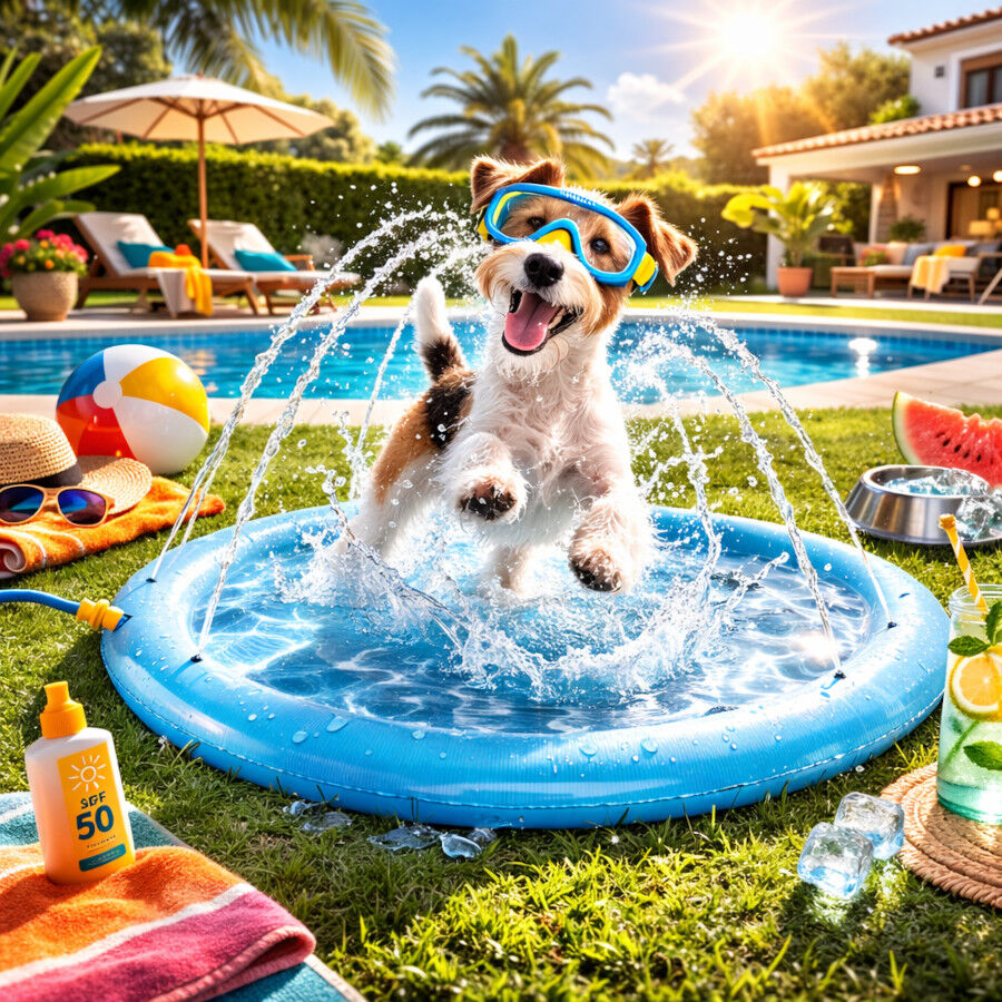 Summer Vibes Piscina con chorros para perros, , large Imagen numero 1