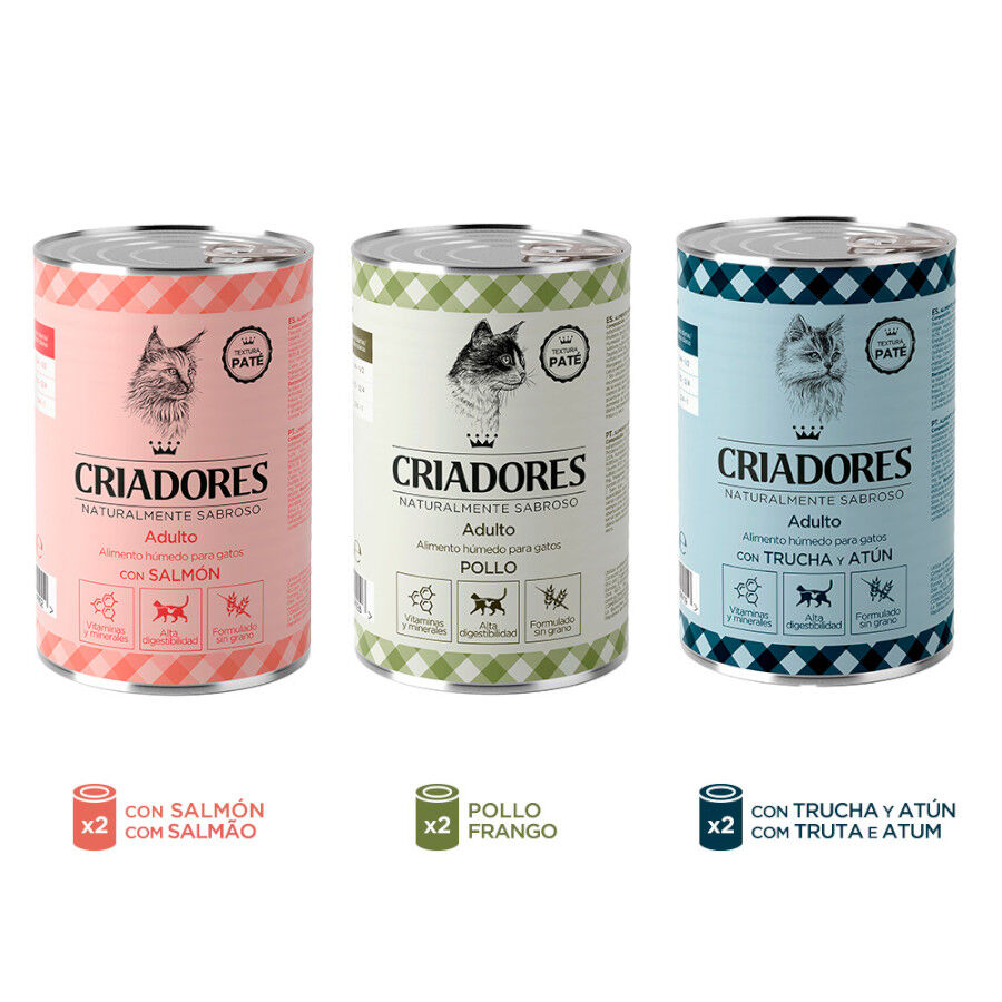 Criadores Multipack de Pollo y Pescado en lata para gatos thumbnail