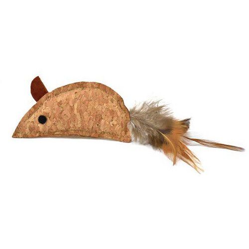 Nayeco Rat&oacute;n de Corcho con Plumas para gatos, , large Imagen numero 1