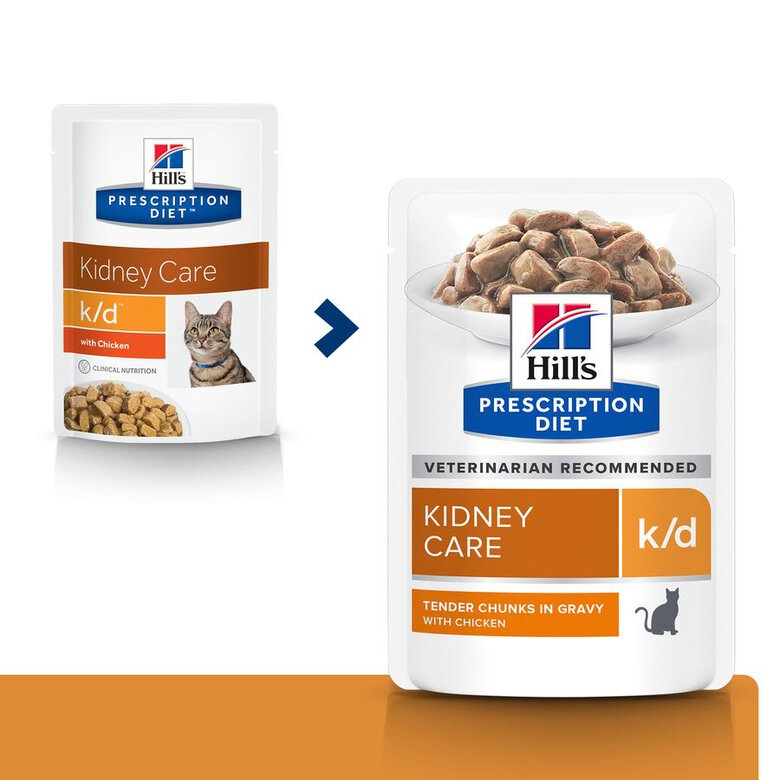 Hill's Prescription Diet Kidney Care Pollo sobre para gatos , , large image number null