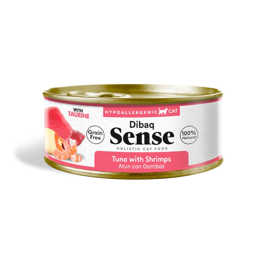 70 g Dibaq Sense Grain Free Sterilized Adult At&uacute;n con Gambas lata para gatos, , large Imagen numero 1
