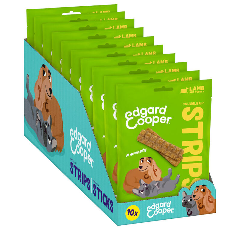 Edgard &amp; Cooper Tiras de Cordero y Pavo snack para perros thumbnail