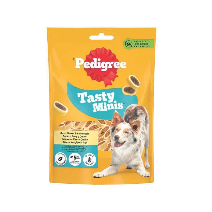 140 g Pedigree Tasty Mini Snacks Sabor Queso y Buey para Perros, , large Imagen numero 1