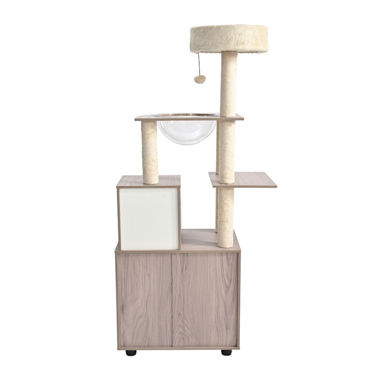 Leeby Luna árbol rascador con mueble para gatos thumbnail
