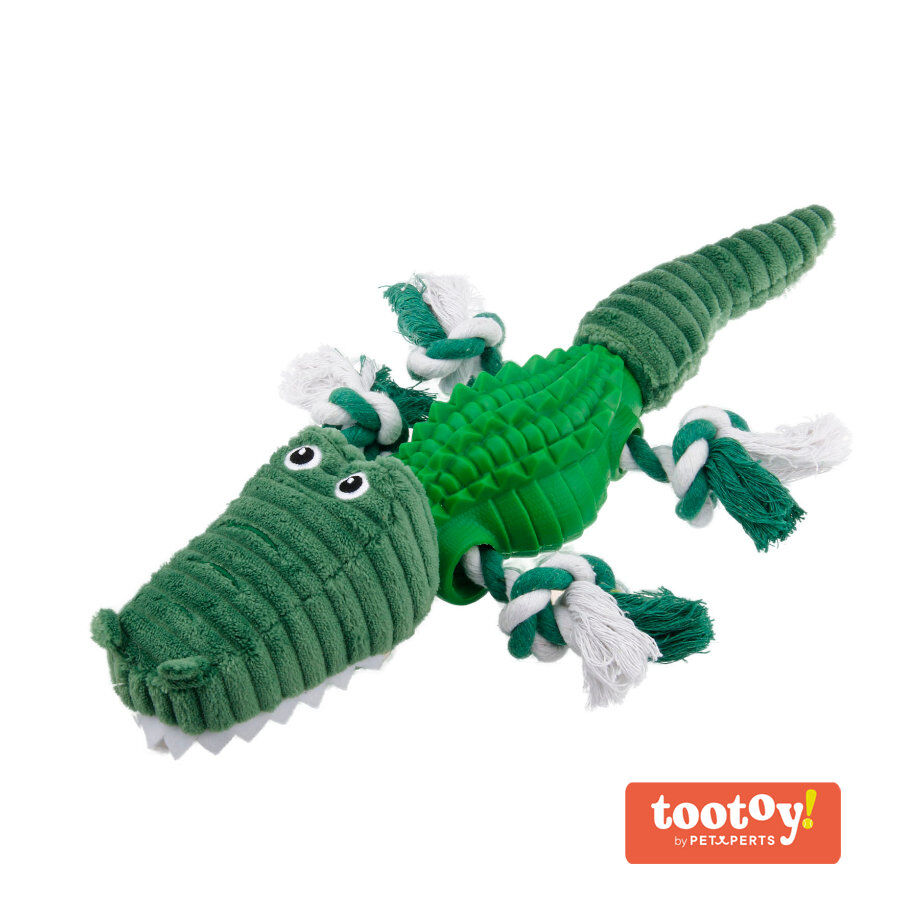 Tootoy! Stretch Crocodile Cuddler peluche dispensador de snacks para perros, , large Imagen numero 1