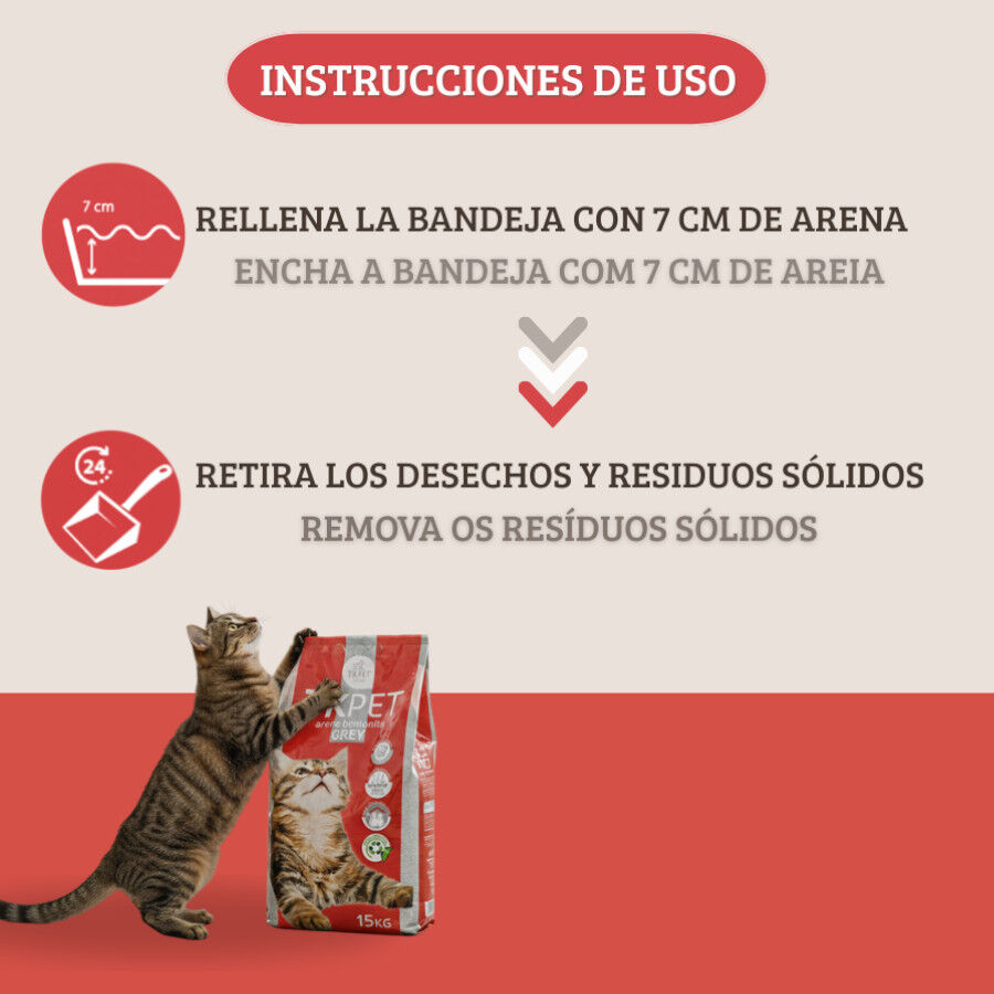 15 kg TK-Pet Arena Aglomerante Grey de Bentonita para gatos, , large Imagen numero 4