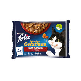 Felix Sensations Festín de Sabores sobres en gelatina para gatos