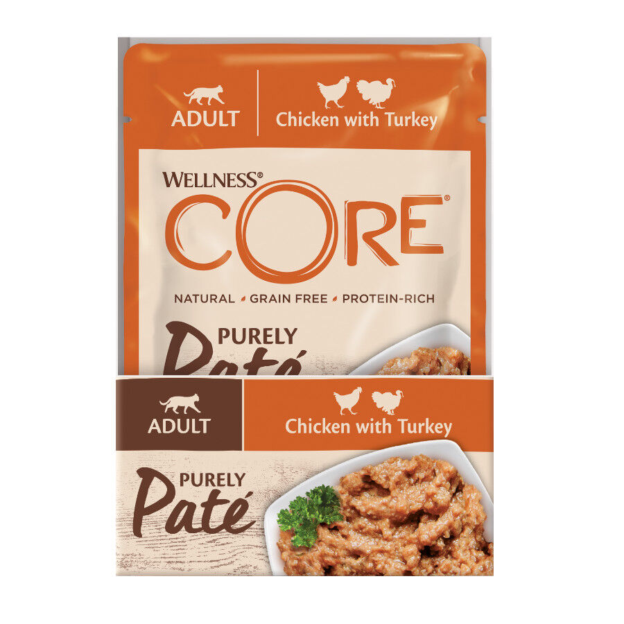 Wellness Core Adult Pollo y Pavo en Paté sobre para gatos thumbnail