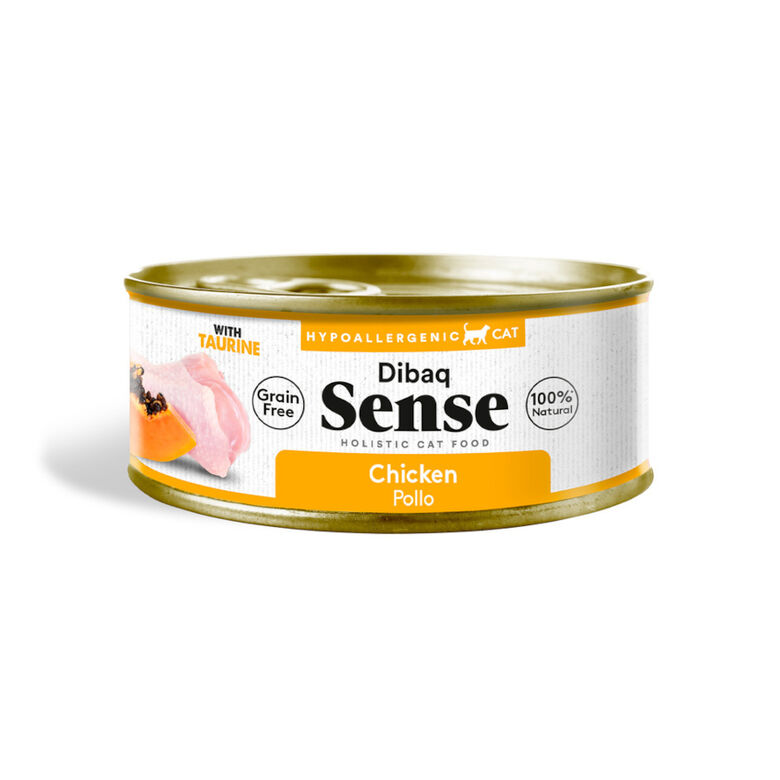 Dibaq Sense Hypoallergenic Grain Free Pollo con Papaya lata para gatos thumbnail