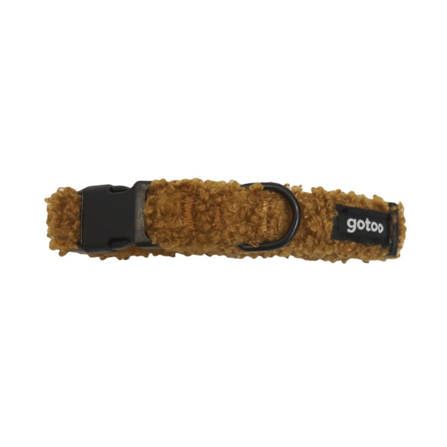 Gotoo Collar teddy marr&oacute;n para perros, , large Imagen numero 1
