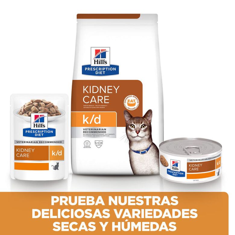 Hill&#039;s Prescription k/d Diet Kidney Care Salmón sobre en salsa para gatos thumbnail