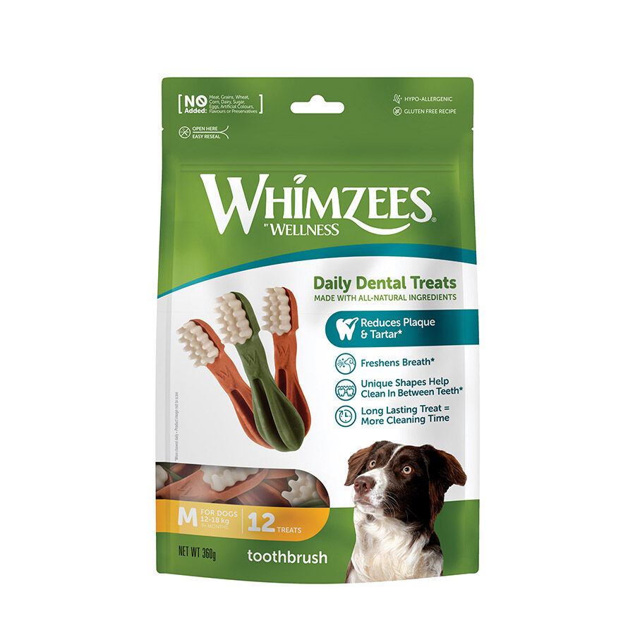 12 barritas Whimzees Snacks Dentales para perros de razas medianas, , large Imagen numero 1