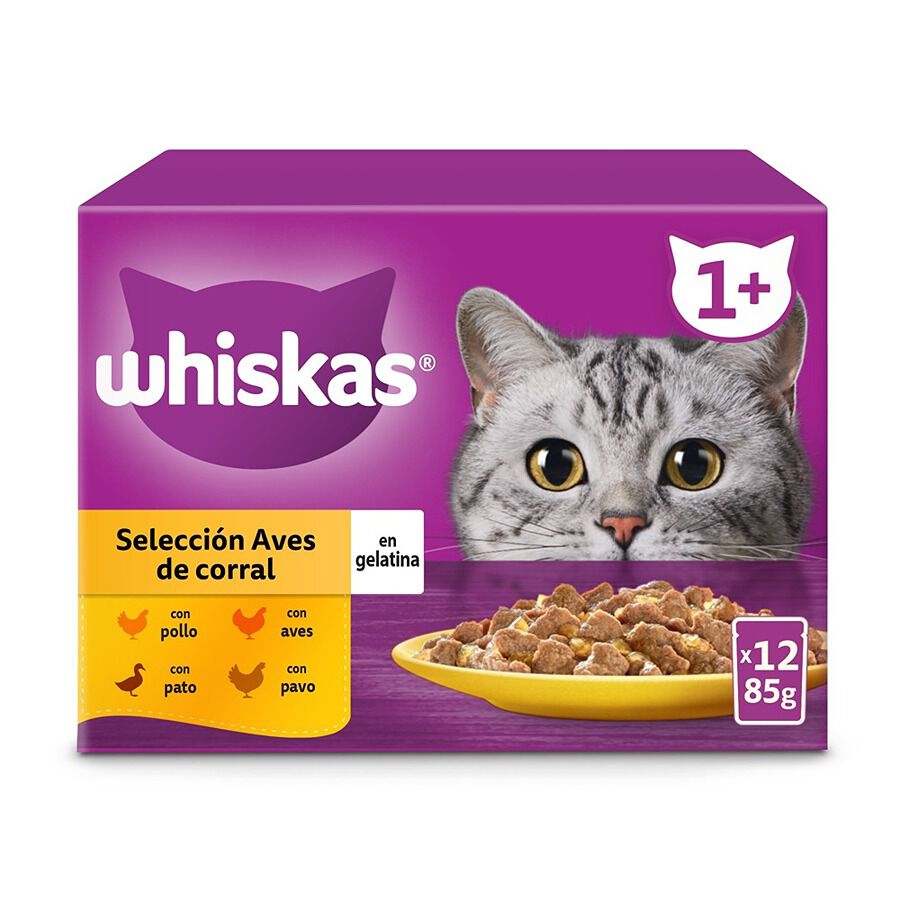 Whiskas Selección Aves Gelatina en Bolsita para Gatos Adultos thumbnail