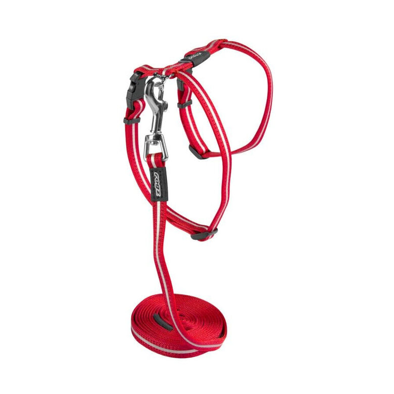 Rogz Arnés rojo con correa para gatos,  Imagen numero 1 Rogz Arnés rojo con correa para gatos, , large Imagen numero 1