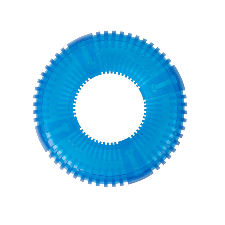 Tootoy! Donut disc Blue Frisbee Resistente Azul para perros, , large Imagen numero 2