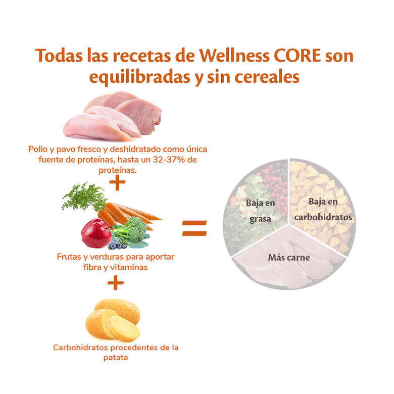 5 kg Wellness Core Adult Small Original Pavo y Pollo pienso para perros,  Imagen numero 4 5 kg Wellness Core Adult Small Original Pavo y Pollo pienso para perros, , large Imagen numero 4