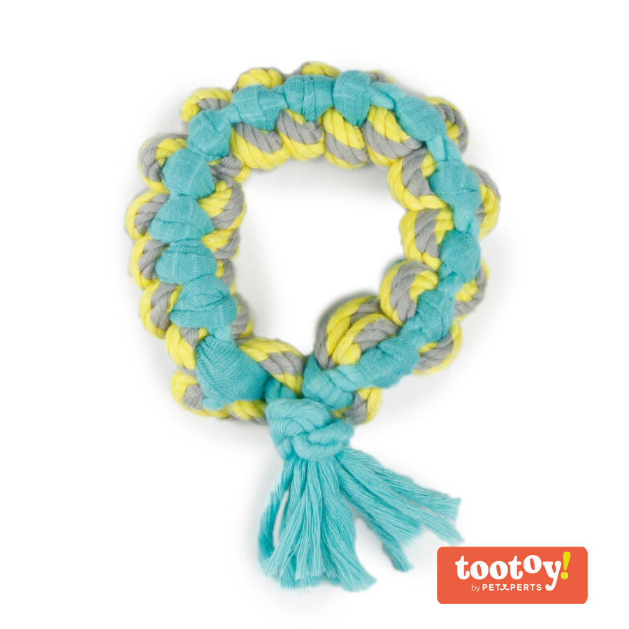 Tootoy! Chew Multi Ring Azul Mordedor de cuerda para cachorros, , large Imagen numero 1