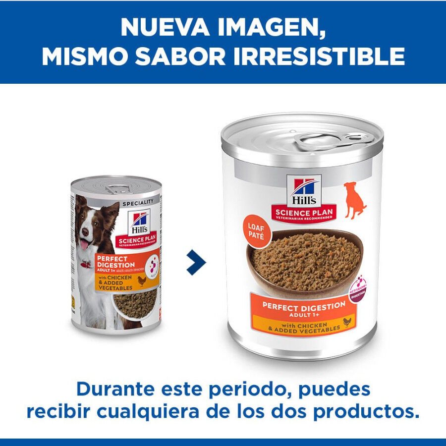 363 g Hill's Science Plan Perfect Digestion Adult Pollo lata para perros, , large Imagen numero 3
