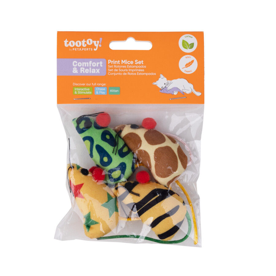 Tootoy! Pack de Ratones con Catnit Estampados para gatos, , large Imagen numero 8