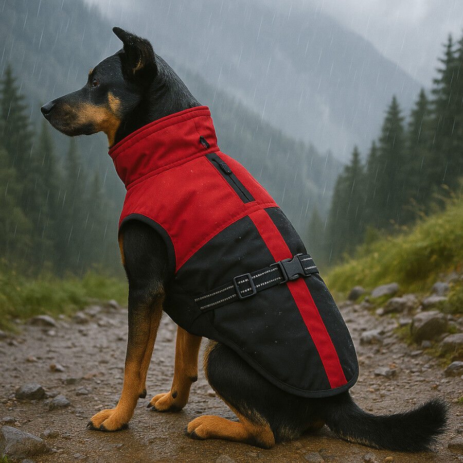 Outech Abrigo Impermeable Rojo para perros thumbnail