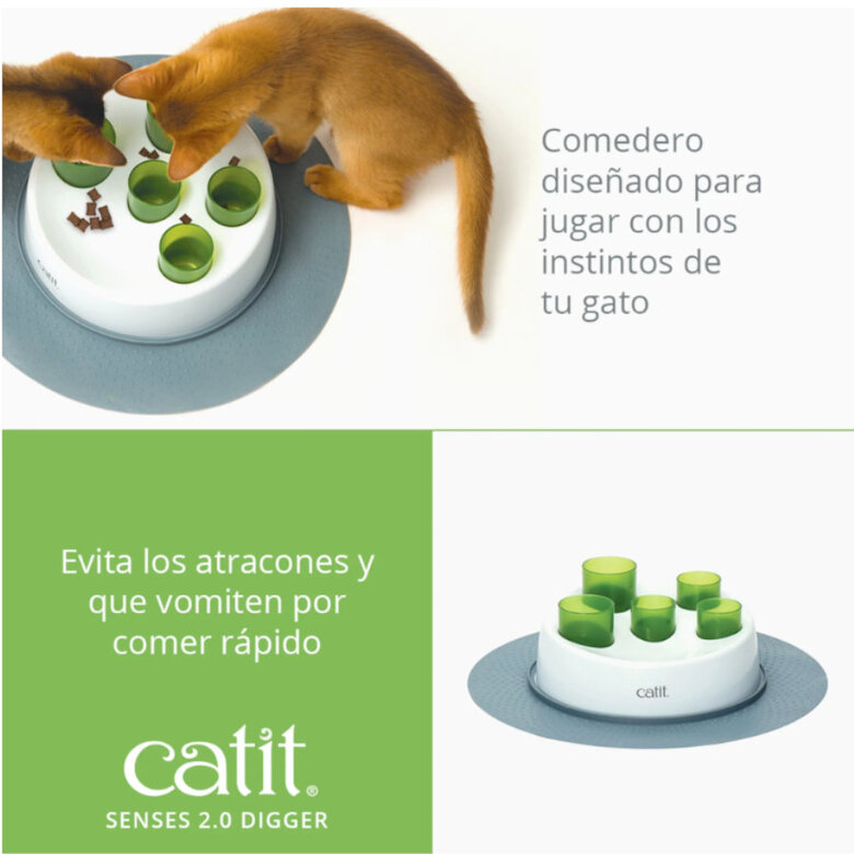 Catit Senses 2.0 Digger Comedero Antivoracidad para gatos,  Imagen numero 2 Catit Senses 2.0 Digger Comedero Antivoracidad para gatos, , large Imagen numero 2