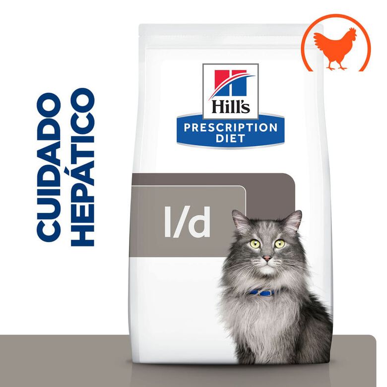 Hill&#039;s Prescription Diet Liver Care l/d Pollo pienso para gatos thumbnail