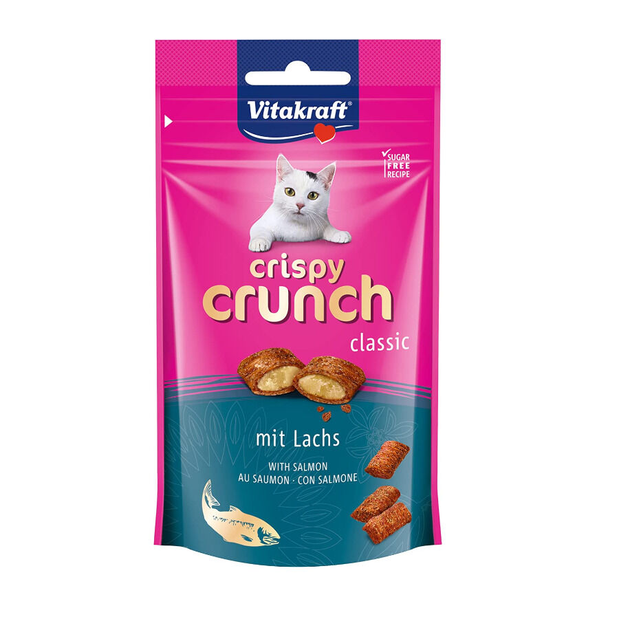 60 g Vitakraft Crispy Crunch Bocaditos Salm&oacute;n para gatos, , large Imagen numero 1
