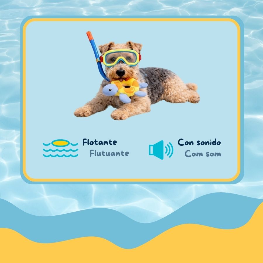 Summer Vibes Peluche Flotante Tortuga Juguete para perros, , large Imagen numero 3