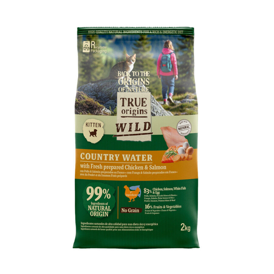 2 kg True Origins Wild Kitten Country Water Pollo y Salm&oacute;n pienso, , large Imagen numero 1