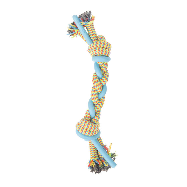 Tootoy! Pull Multi-texture Rope Azul Mordedor de cuerda para perro thumbnail