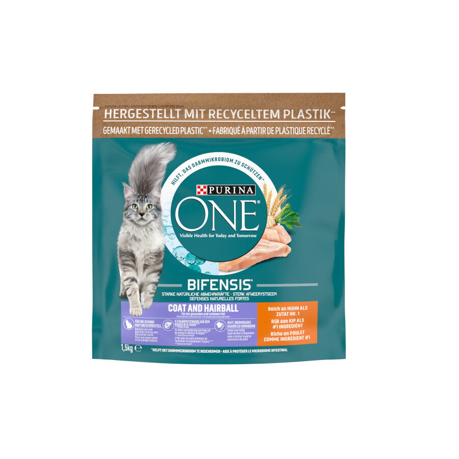 Purina One Bifense Coat&Hairball Pollo pienso para gatos