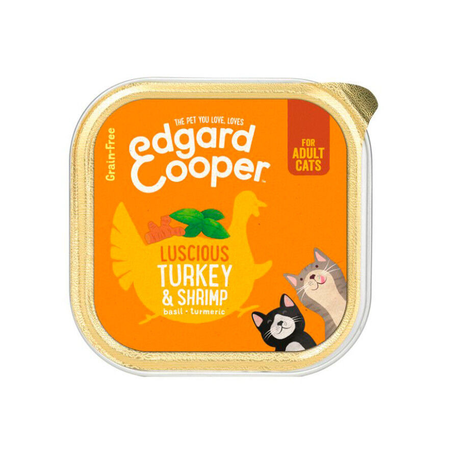85 g Edgard & Cooper Adult pavo y gambas tarrina para gatos, , large Imagen numero 1