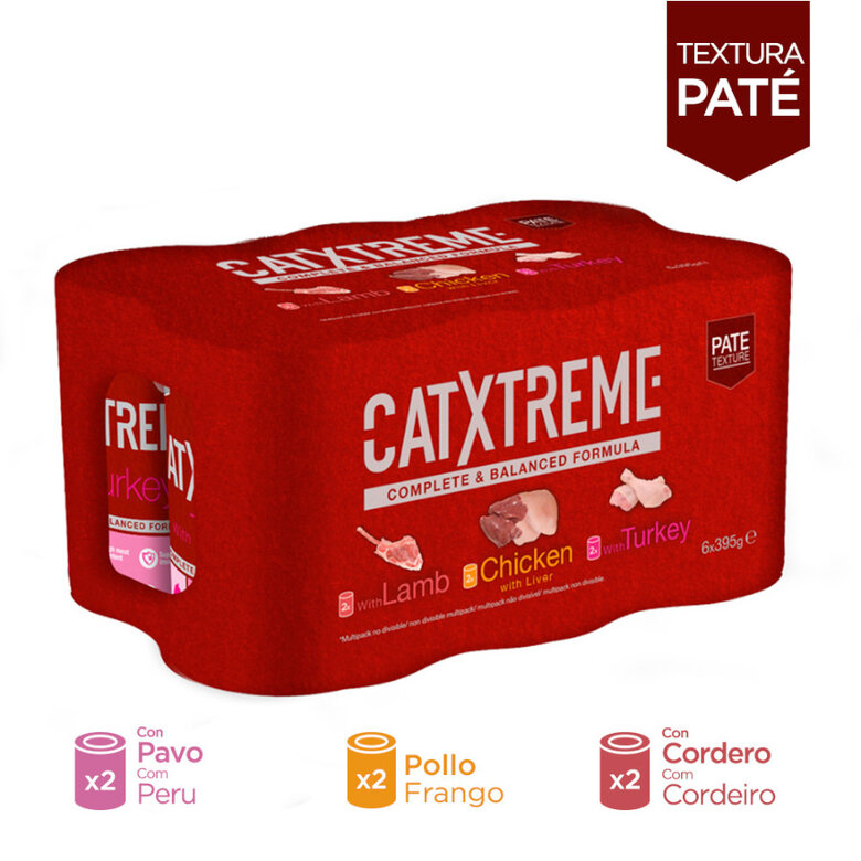 6 latas x 400 g Catxtreme Multipack paté en lata para gatos,  Imagen numero 2 6 latas x 400 g Catxtreme Multipack paté en lata para gatos, , large Imagen numero 2