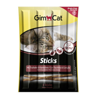 GimCat Palitos Pavo y Conejo para gatos