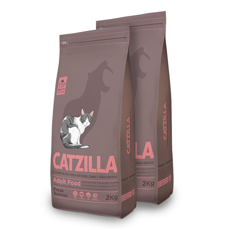 Catzilla Feline Adult Salmón pienso - 2x2 kg Pack Ahorro, , large image number null