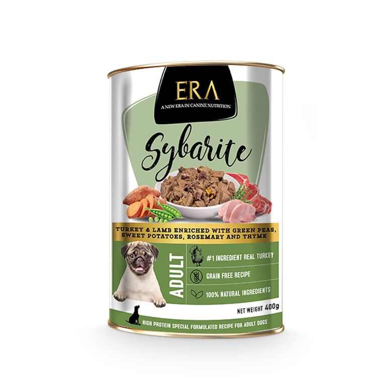 ERA Sybarite Adulto Pavo, Cordero y Batata en paté lata para perros thumbnail