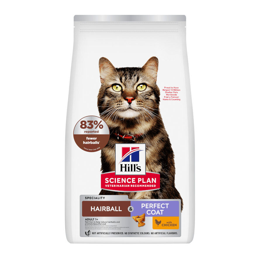 7 kg Hill's Science Plan Adult Hairball y Perfect Coat Pollo pienso para gatos, , large Imagen numero 1